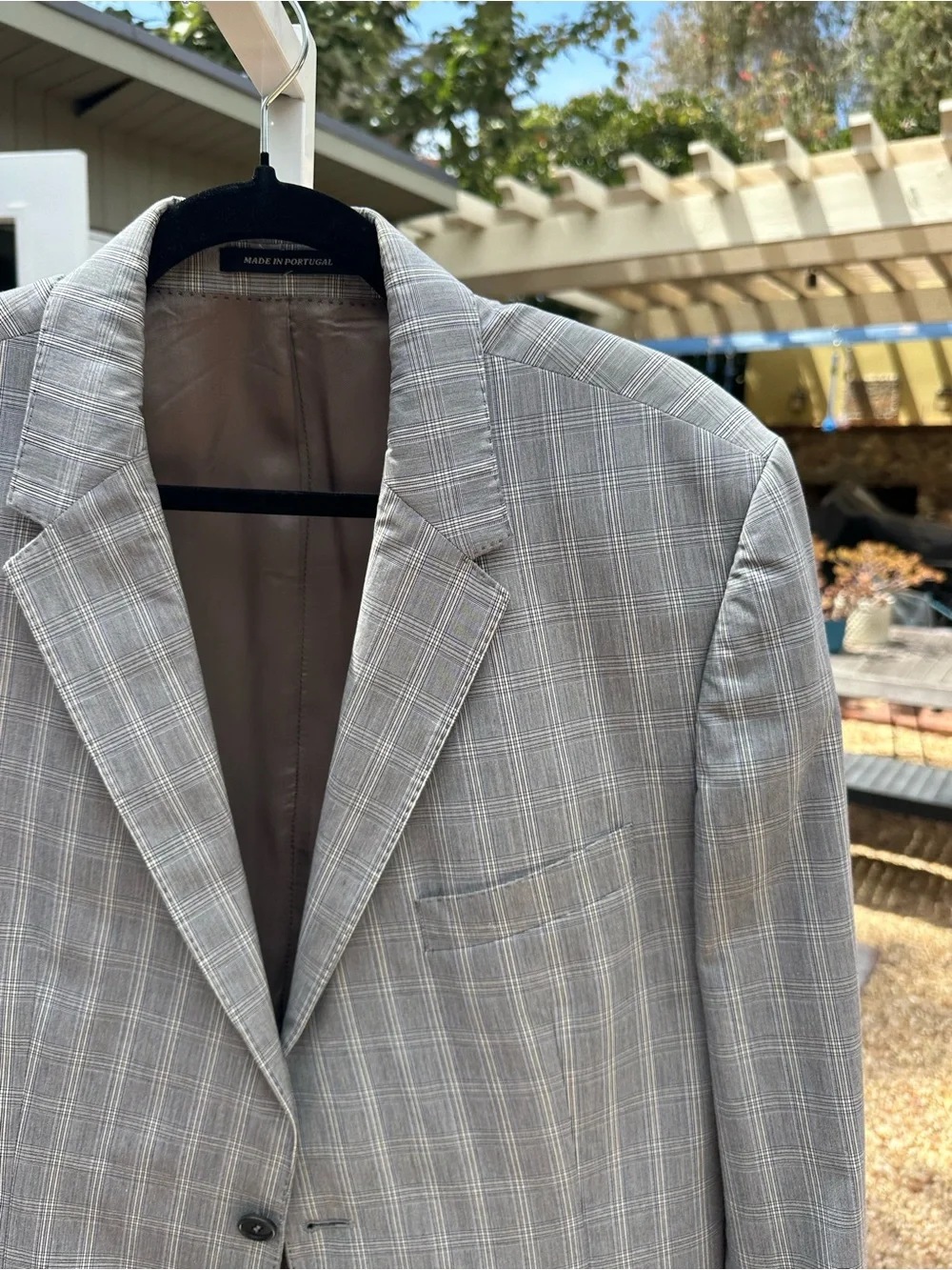 Paul Smith Light Gray Windowpane Sport Coat - Two-Button Blazer